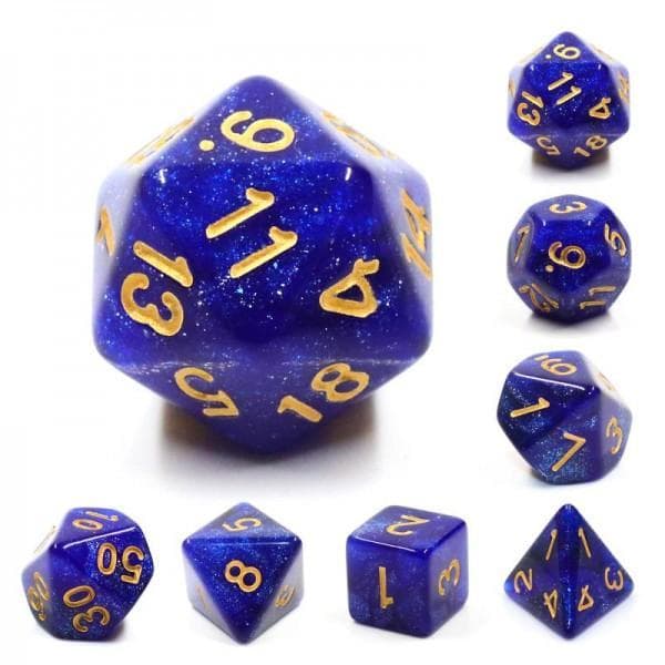 RPG Dice - Galaxy Blue - Set of 7