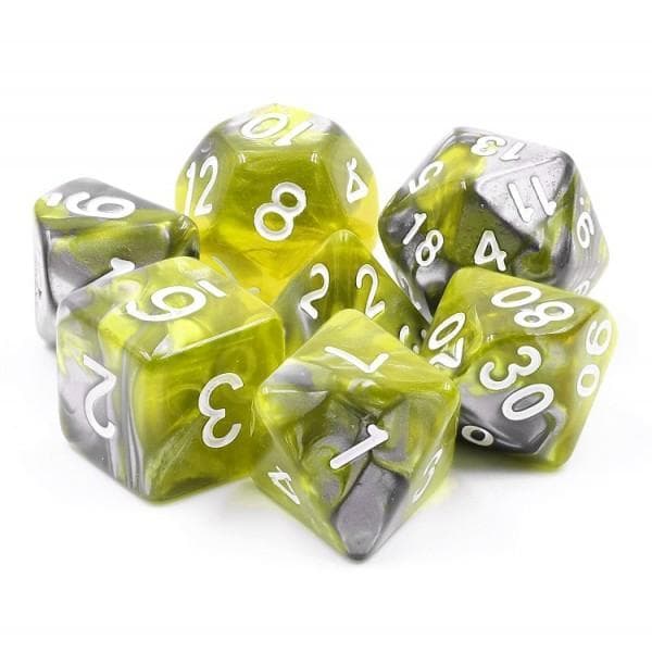 RPG Dice - Serpentine Ore - Set of 7