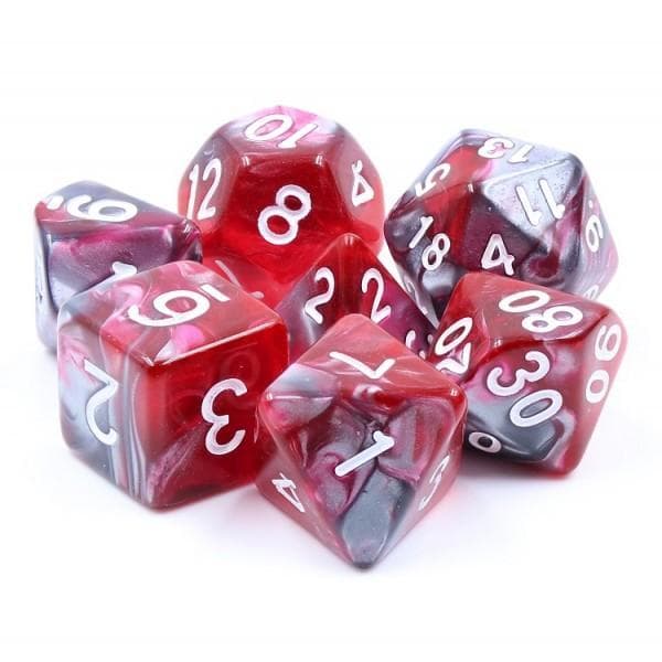 RPG Dice - Ruby Ore - Set of 7