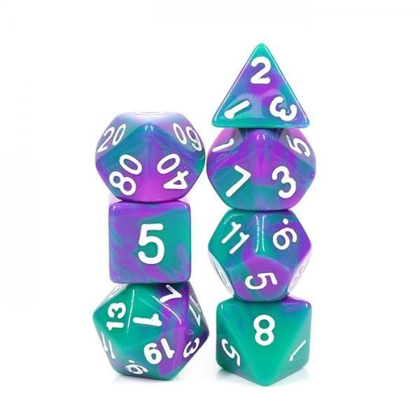 Polyhedral Dice Set | Acrylic | Blend "Vicious Mockery " | Set of 7 (D0083)