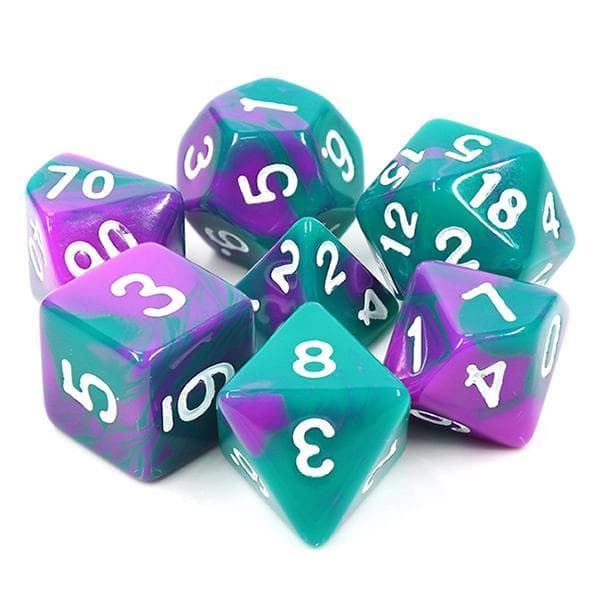 Polyhedral Dice Set | Acrylic | Blend "Vicious Mockery " | Set of 7 (D0083)