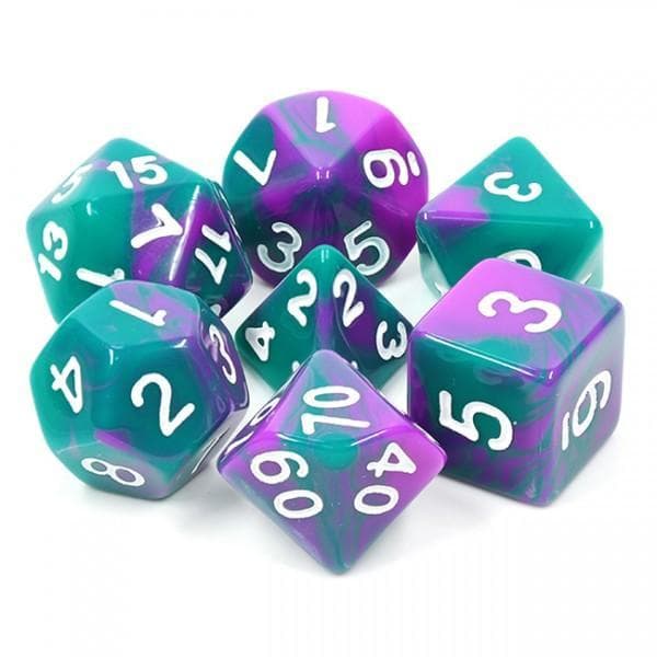Polyhedral Dice Set | Acrylic | Blend "Vicious Mockery " | Set of 7 (D0083)