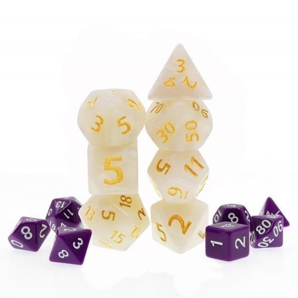 RPG Dice | GIANT Pearl 7 Set | White