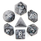 RPG Dice - "Snowy Crystal" - Set of 7