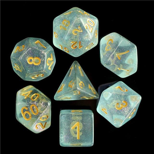 RPG Dice | Iridescent Blue | Set of 7