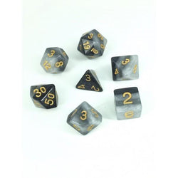 RPG Dice | "Graphite Sketch" Grey Gradient | Set of 7