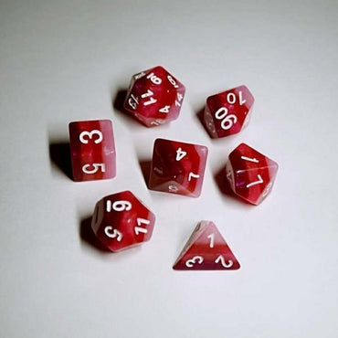 RPG Dice 7 Set - Layer Red Gradient
