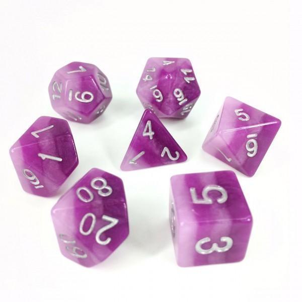 RPG Dice 7 Set - Layer Purple Gradient