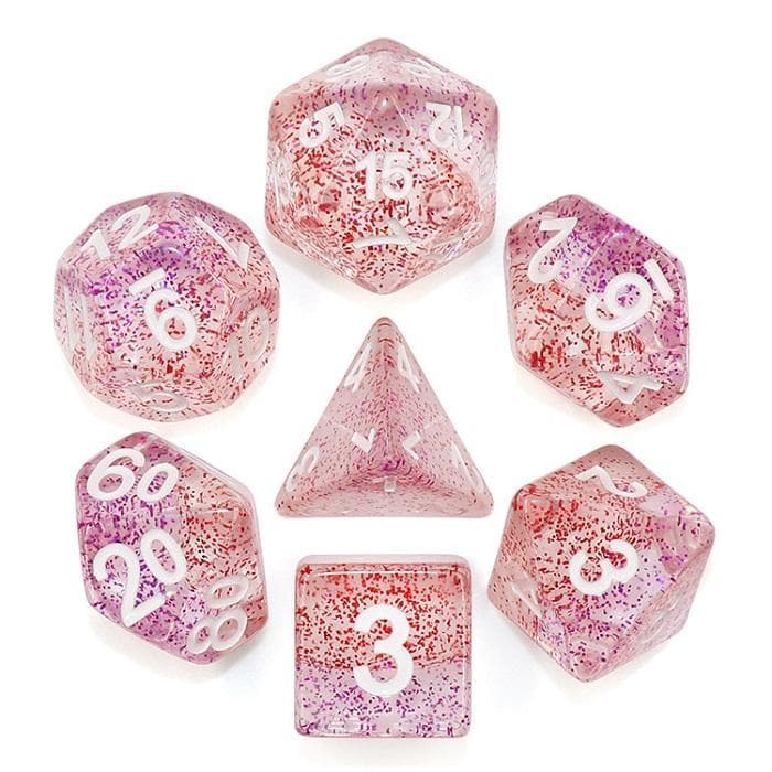 Polyhedral Dice Set | Acrylic | "Celestial Array" | Set of 7 (D0149)