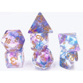 RPG Dice 7 Set - Swirl Blue Purple