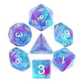 RPG Dice - "Indigo Ribbon" - Set of 7
