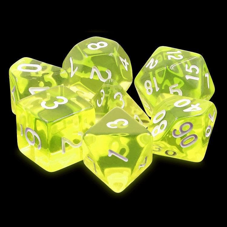 Polyhedral Dice Set | Acrylic | Solar Gems | Set of 7 (D0004)