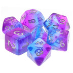 RPG Dice 7 Set - Transparent Layer "Twilight Sky"