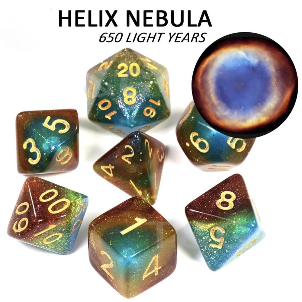 RPG Dice - Cosmos "Helix Nebula" - Set of 7
