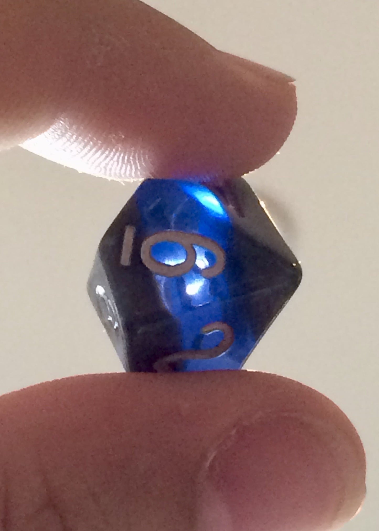 RPG Dice - Crystal Vein "Sapphire" - Set of 7