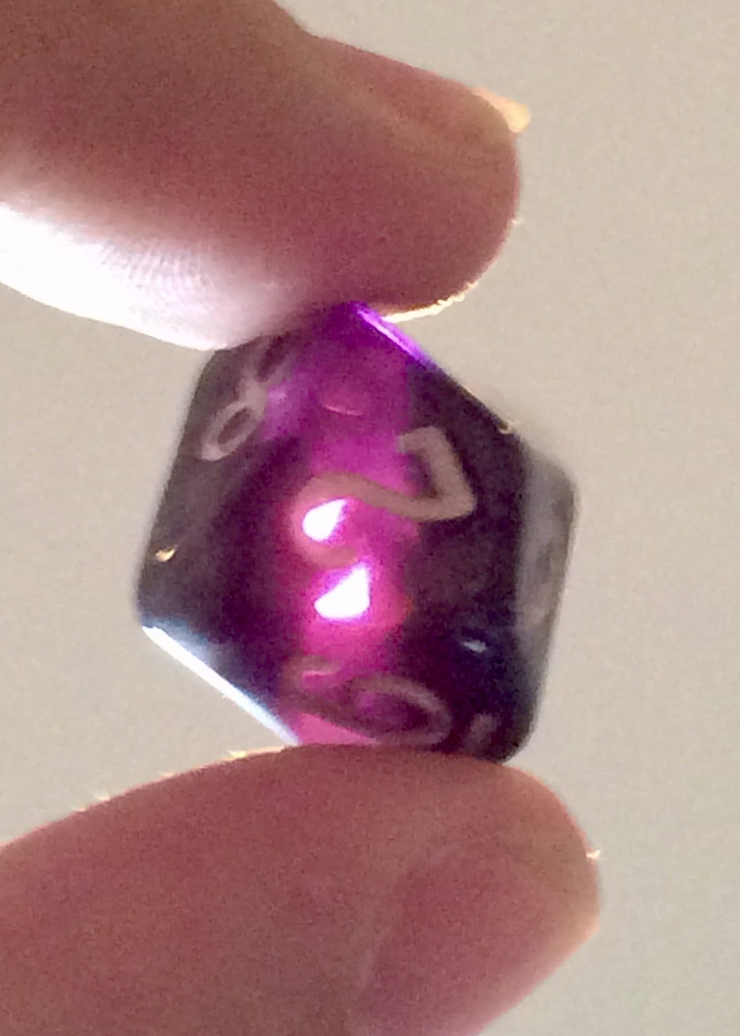 RPG Dice - Crystal Vein "Amethyst" - Set of 7
