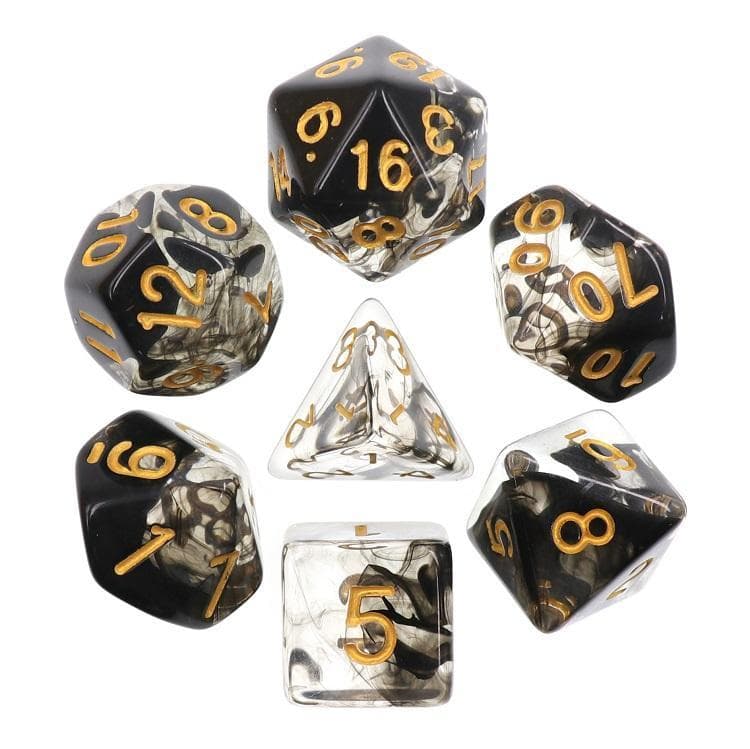 RPG Dice - "Dark Cloud" - Set of 7