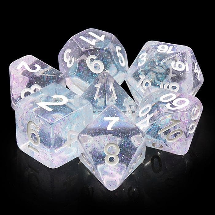 RPG Dice - "Phantom Sparkle" - Set of 7