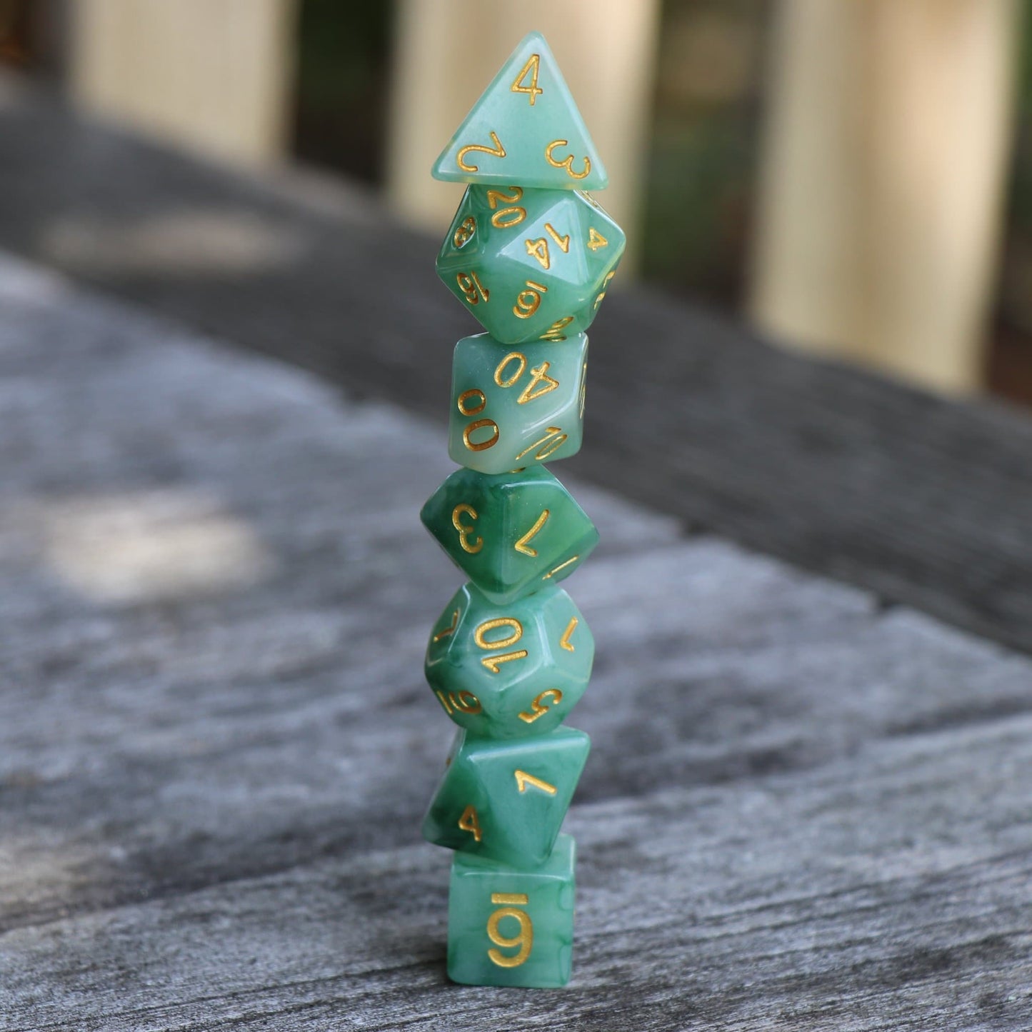 RPG Dice | Green "Jungle Jade" | Set of 7