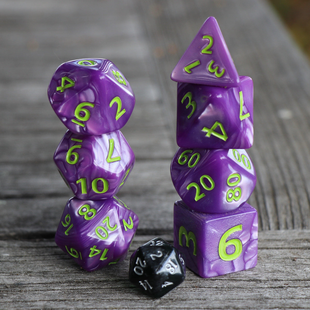 RPG Dice | GIANT Pearl 7 Set | Purple