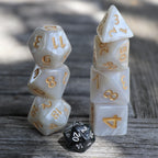 RPG Dice | GIANT Pearl 7 Set | White