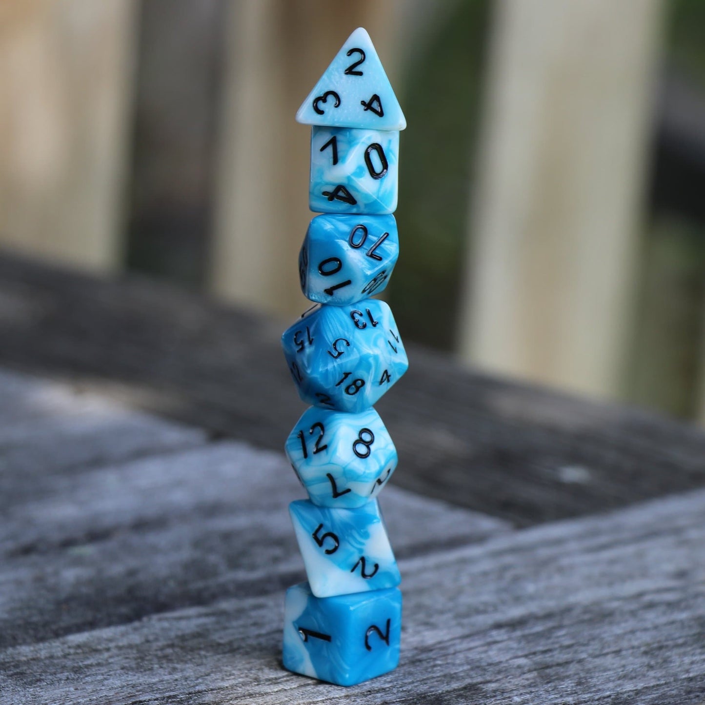 Polyhedral Dice Set | Acrylic | Spearmint Fresh | Set of 7 (D0037)
