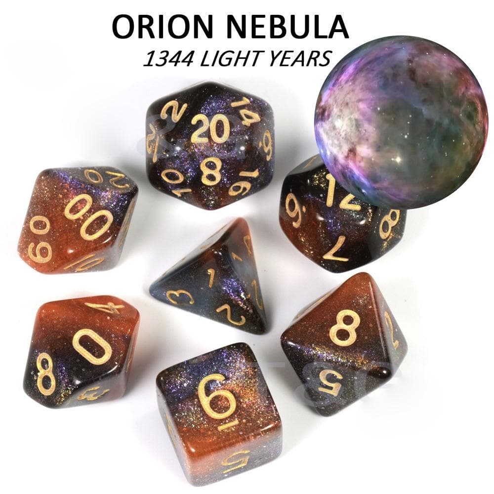 RPG Dice - Cosmos "Orion Nebula" - Set of 7