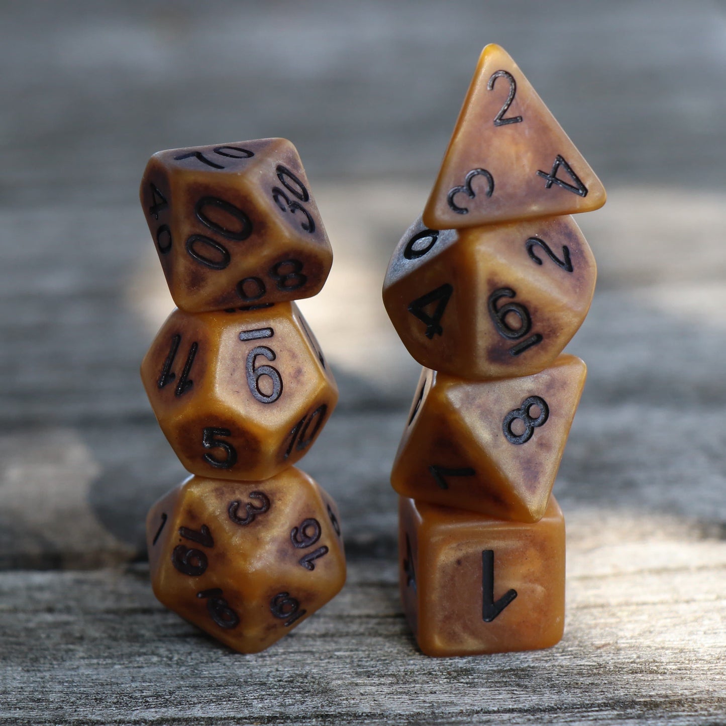 RPG Dice | "Ancient Gold" | Set of 7