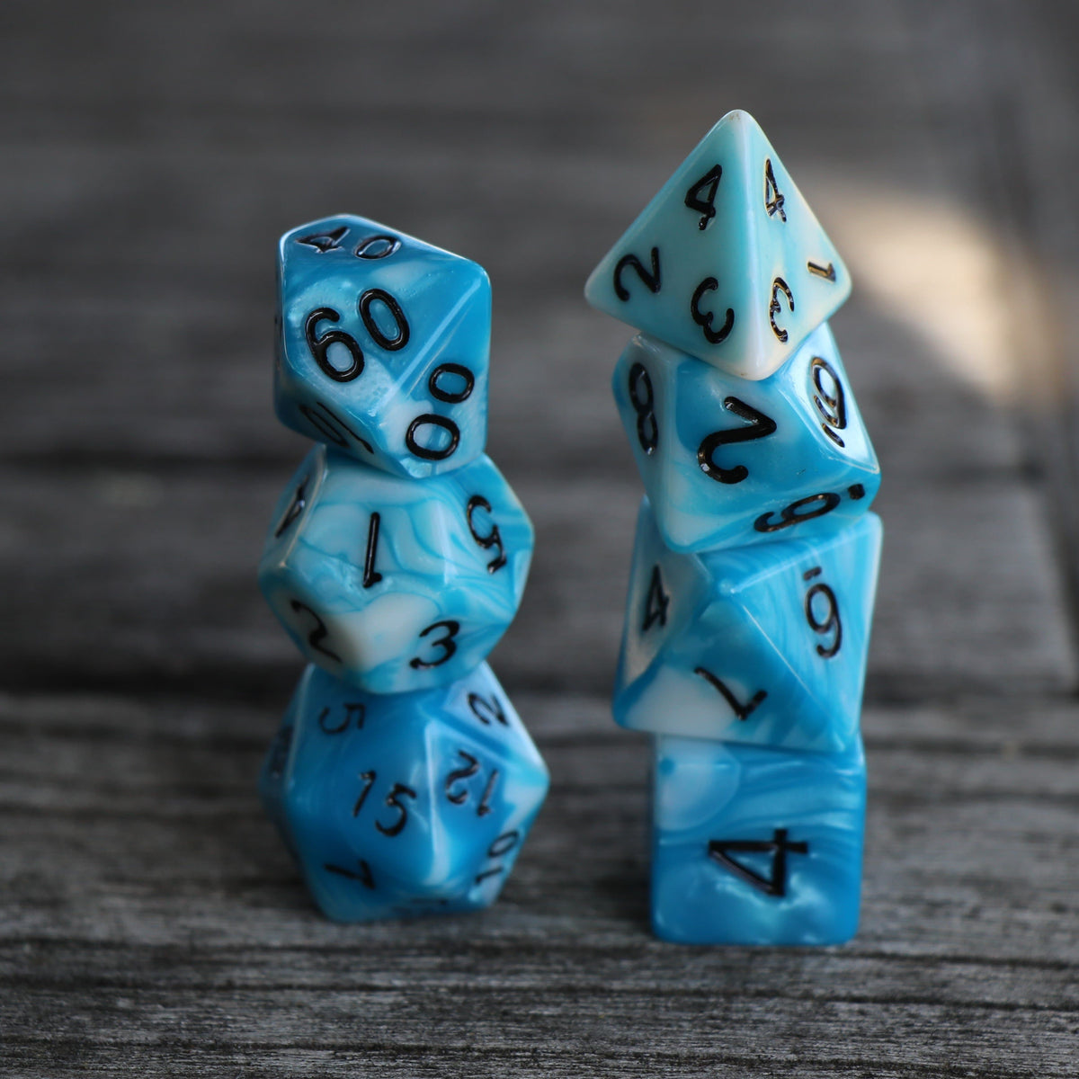 Polyhedral Dice Set | Acrylic | Spearmint Fresh | Set of 7 (D0037)