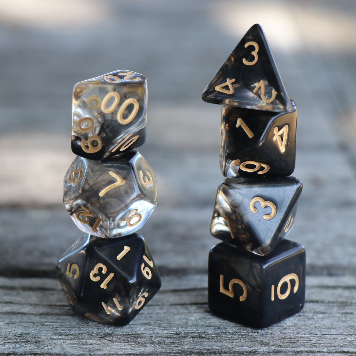 RPG Dice - "Dark Cloud" - Set of 7