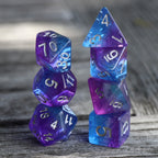 RPG Dice 7 Set - Transparent Layer "Twilight Sky"