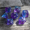 RPG Dice 7 Set - Transparent Layer "Twilight Sky"