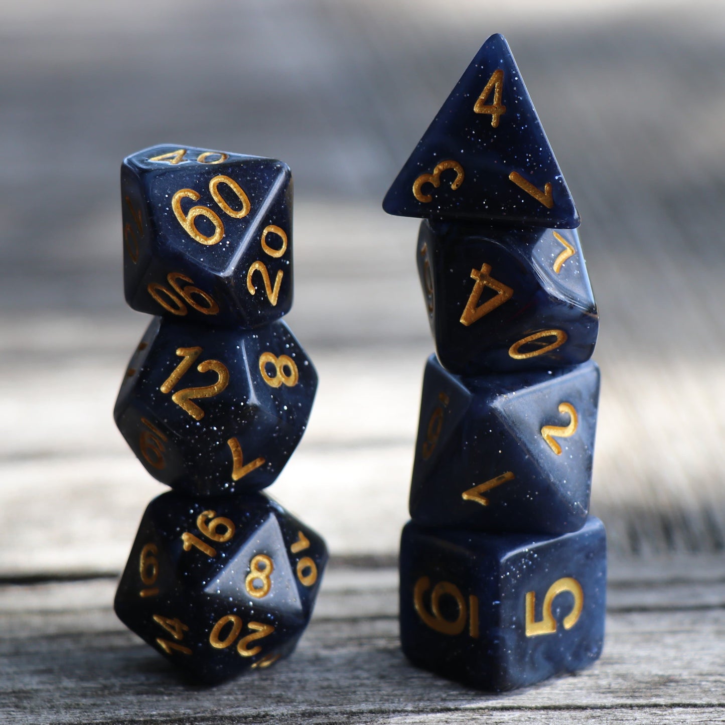 RPG Dice | Galaxy "Dark Universe" | Set of 7