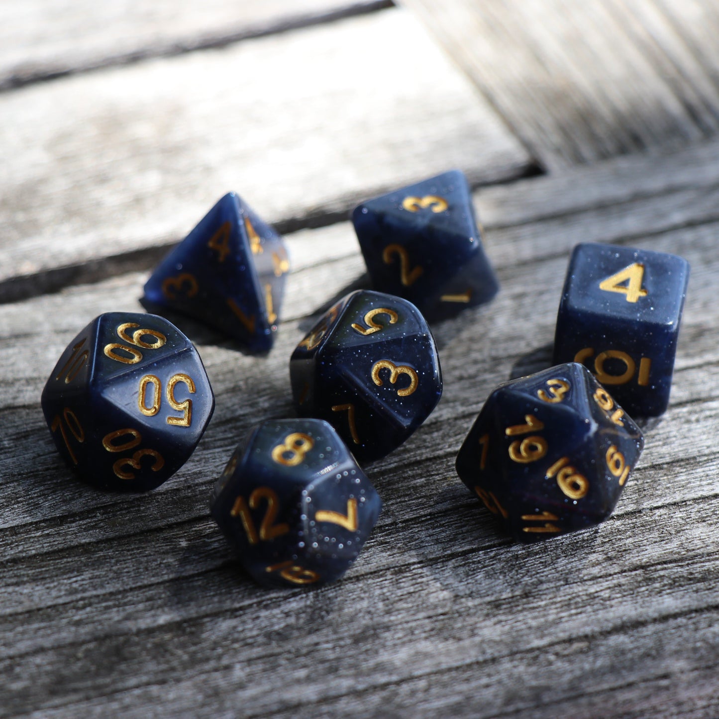RPG Dice | Galaxy "Dark Universe" | Set of 7