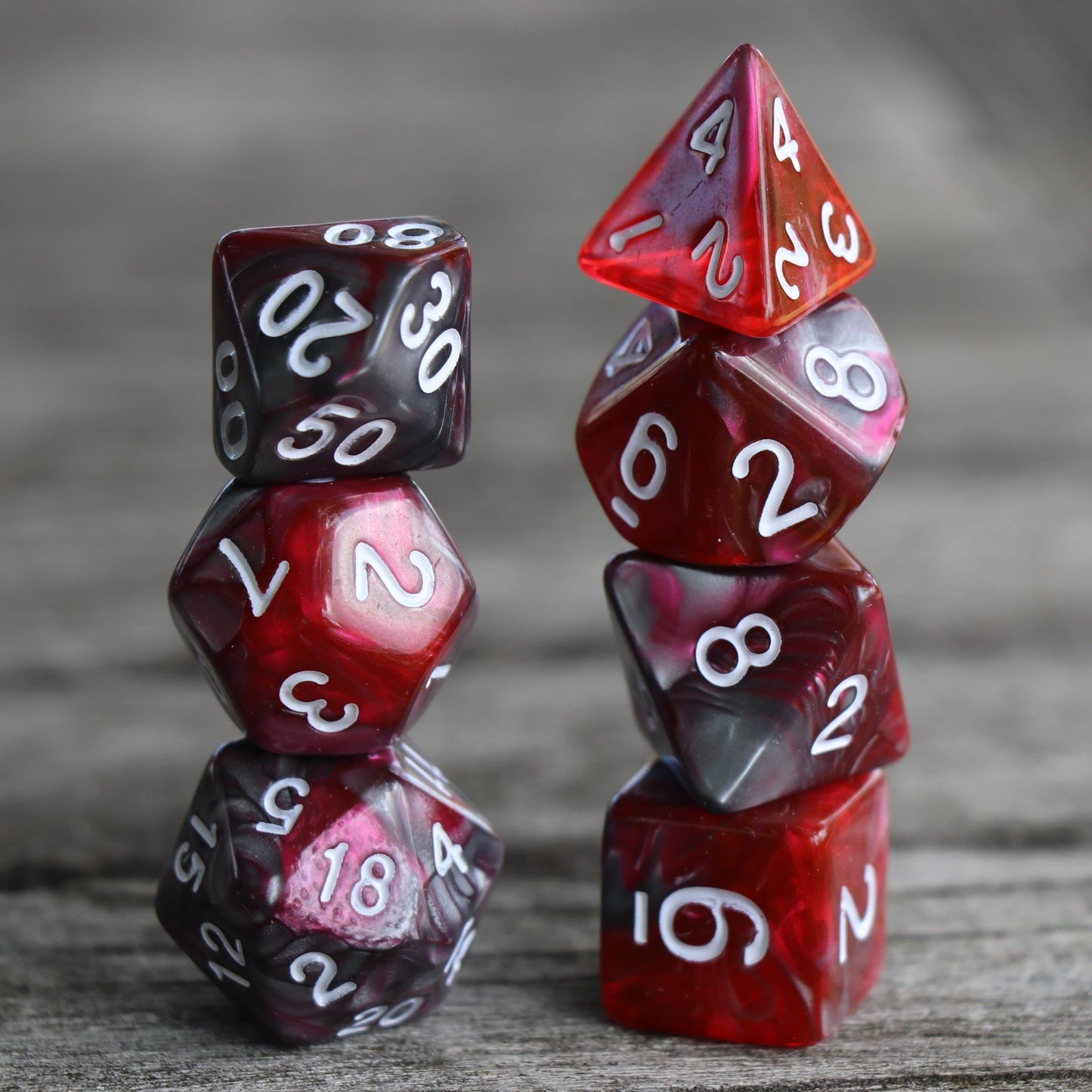 RPG Dice - Ruby Ore - Set of 7