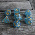 Polyhedral Dice Set | Acrylic | "Ocean Jade" Blue | Set of 7 (D0001)