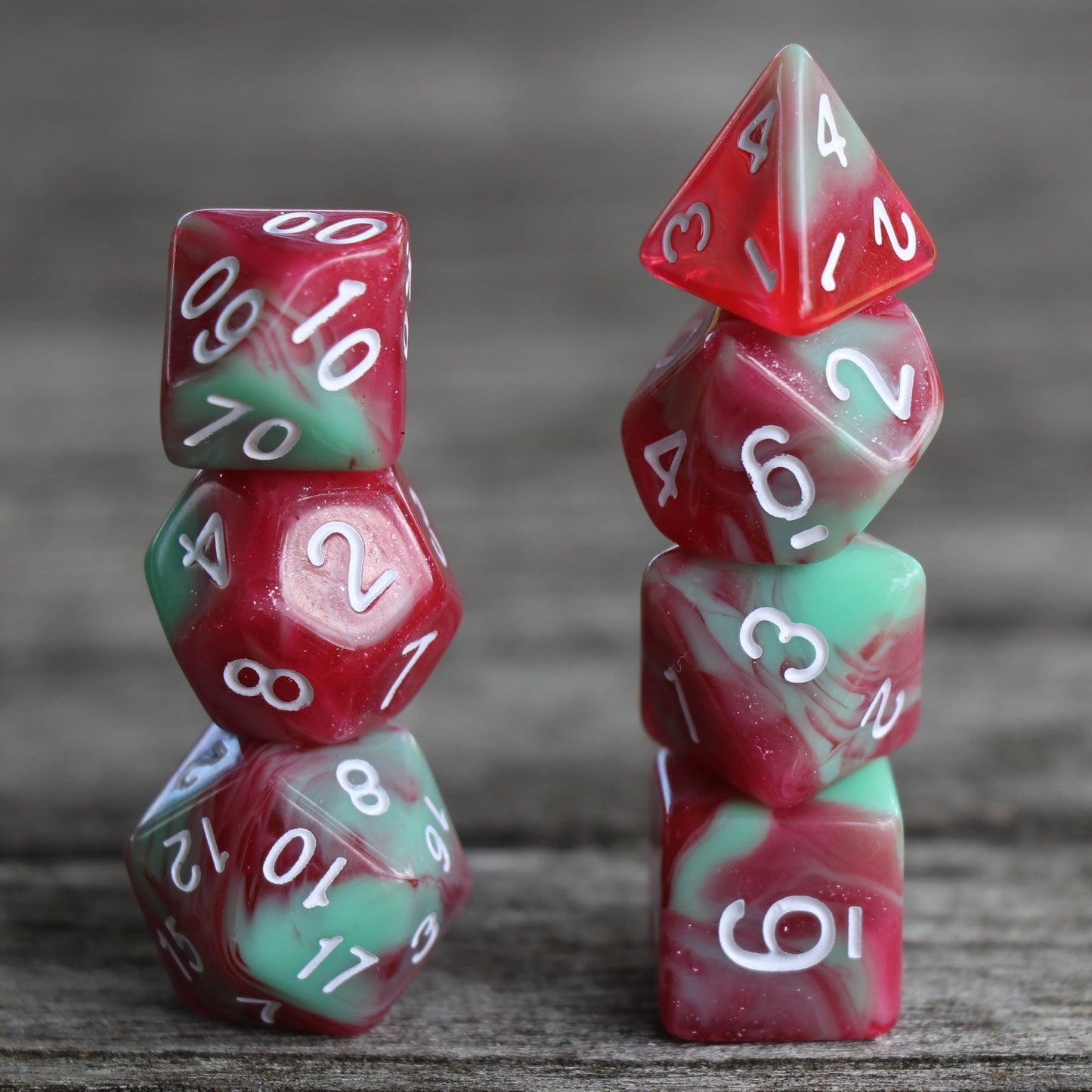 RPG Dice - Strawberry Jam - Set of 7