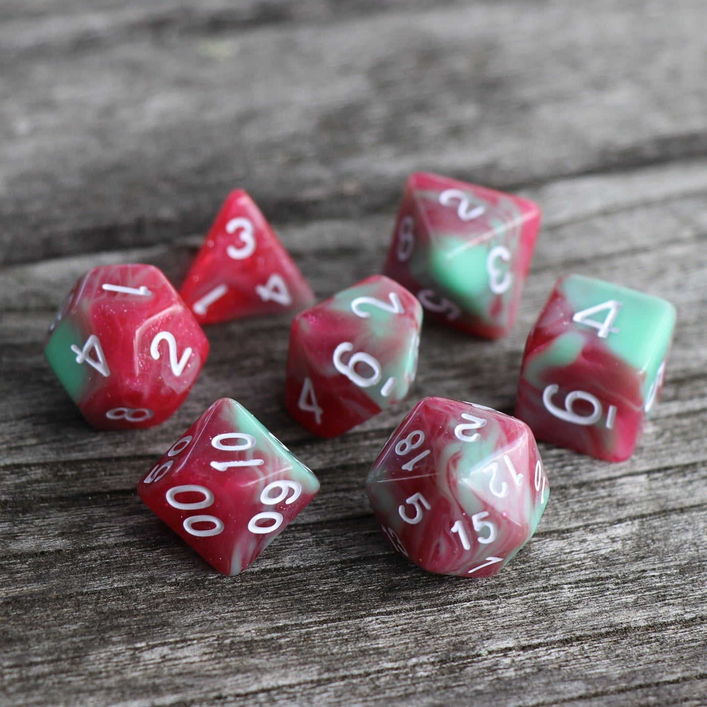 RPG Dice - Strawberry Jam - Set of 7