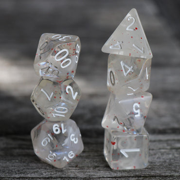 RPG Dice - "Blood on the Snow" - Set of 7