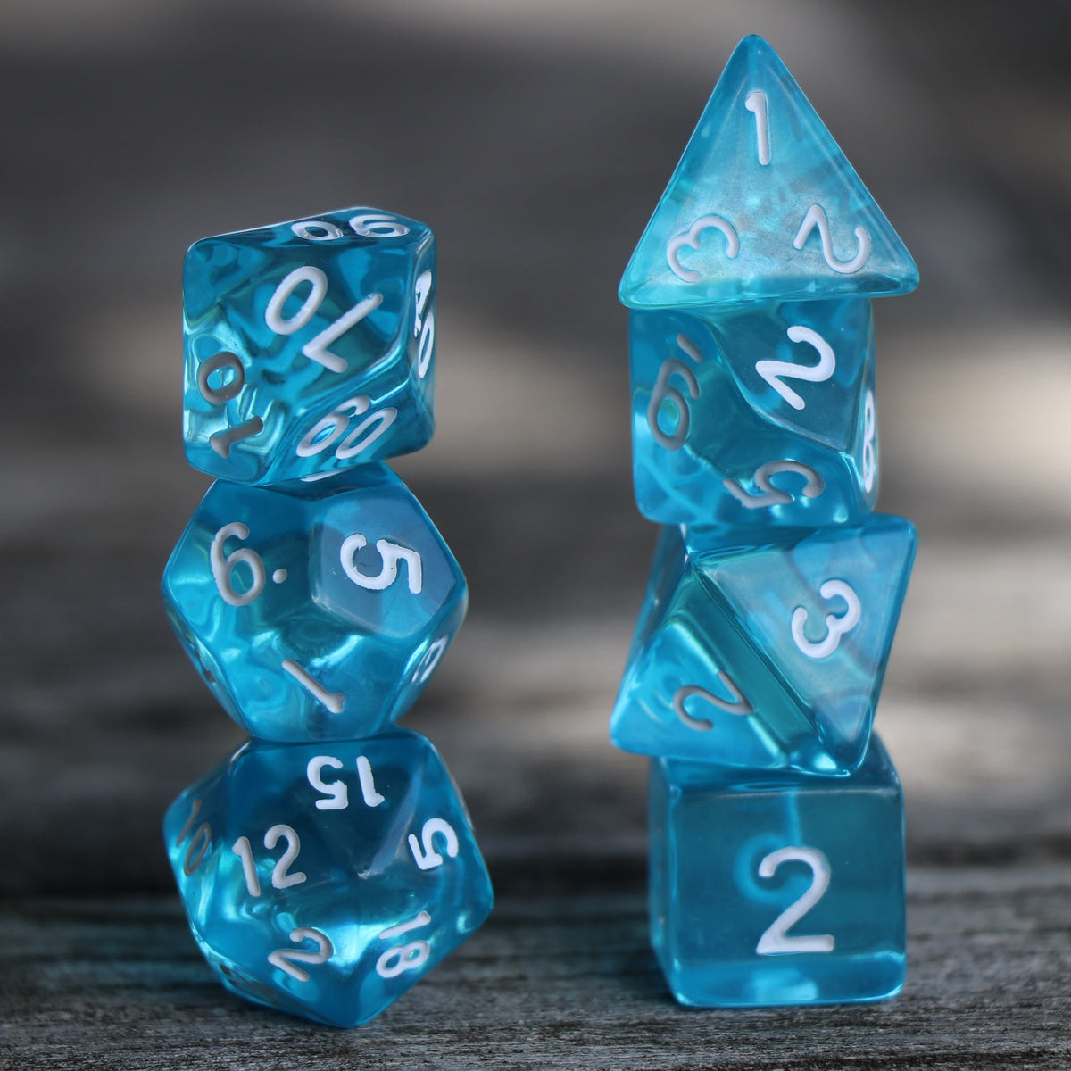 RPG Dice - Azure Gems - Set of 7