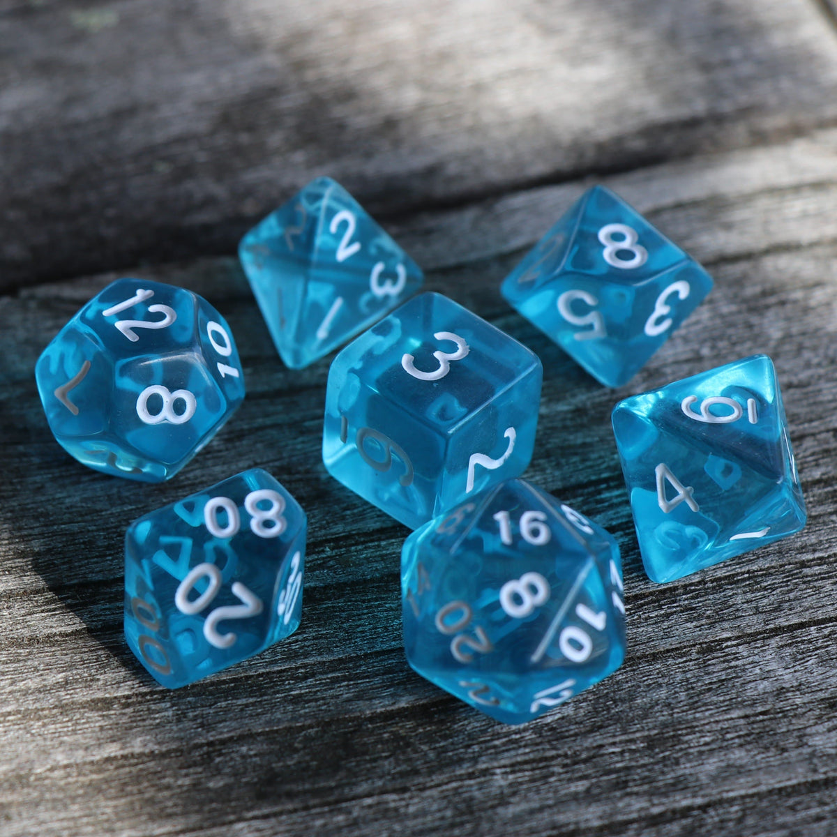 RPG Dice - Azure Gems - Set of 7