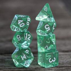 RPG Dice - Emerald Gems - Set of 7