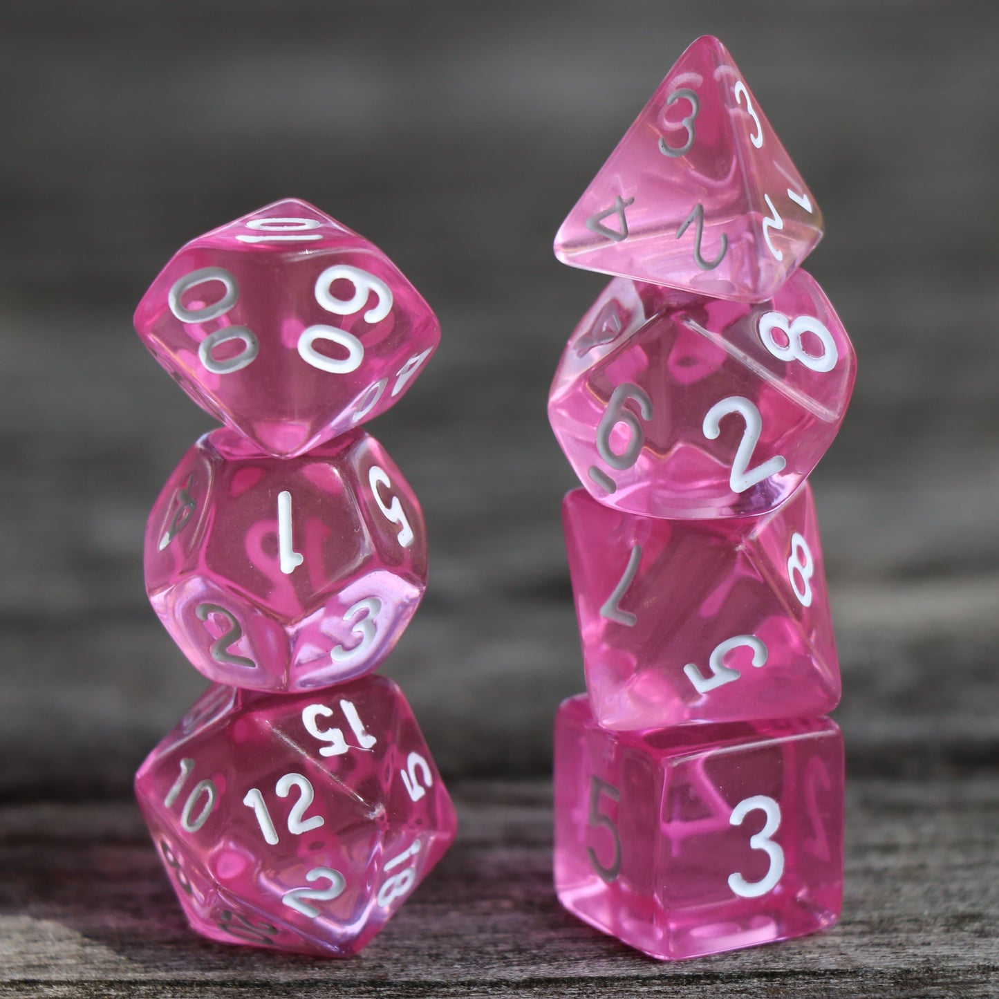 RPG Dice - Magenta Gems - Set of 7
