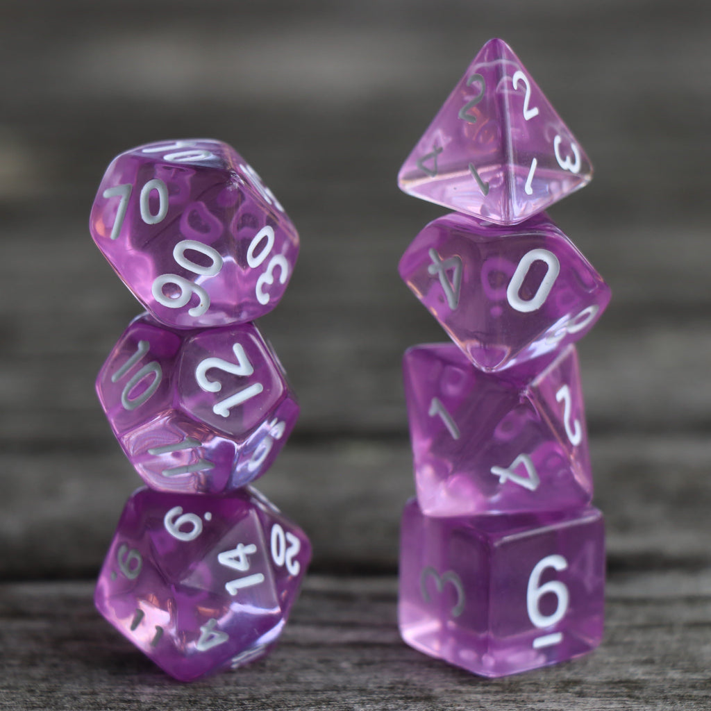 Polyhedral Dice Set | Acrylic | Arcane Gems | Set of 7 (D0003)