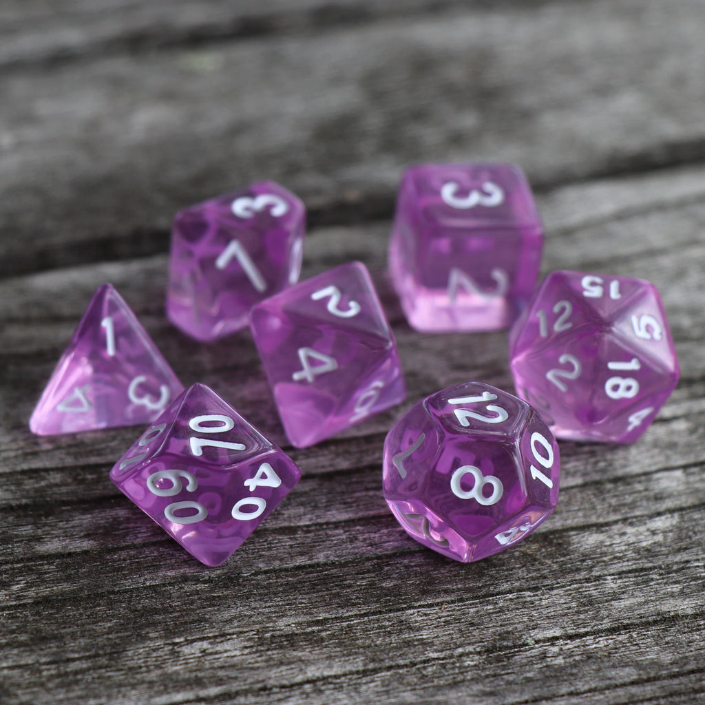 Polyhedral Dice Set | Acrylic | Arcane Gems | Set of 7 (D0003)