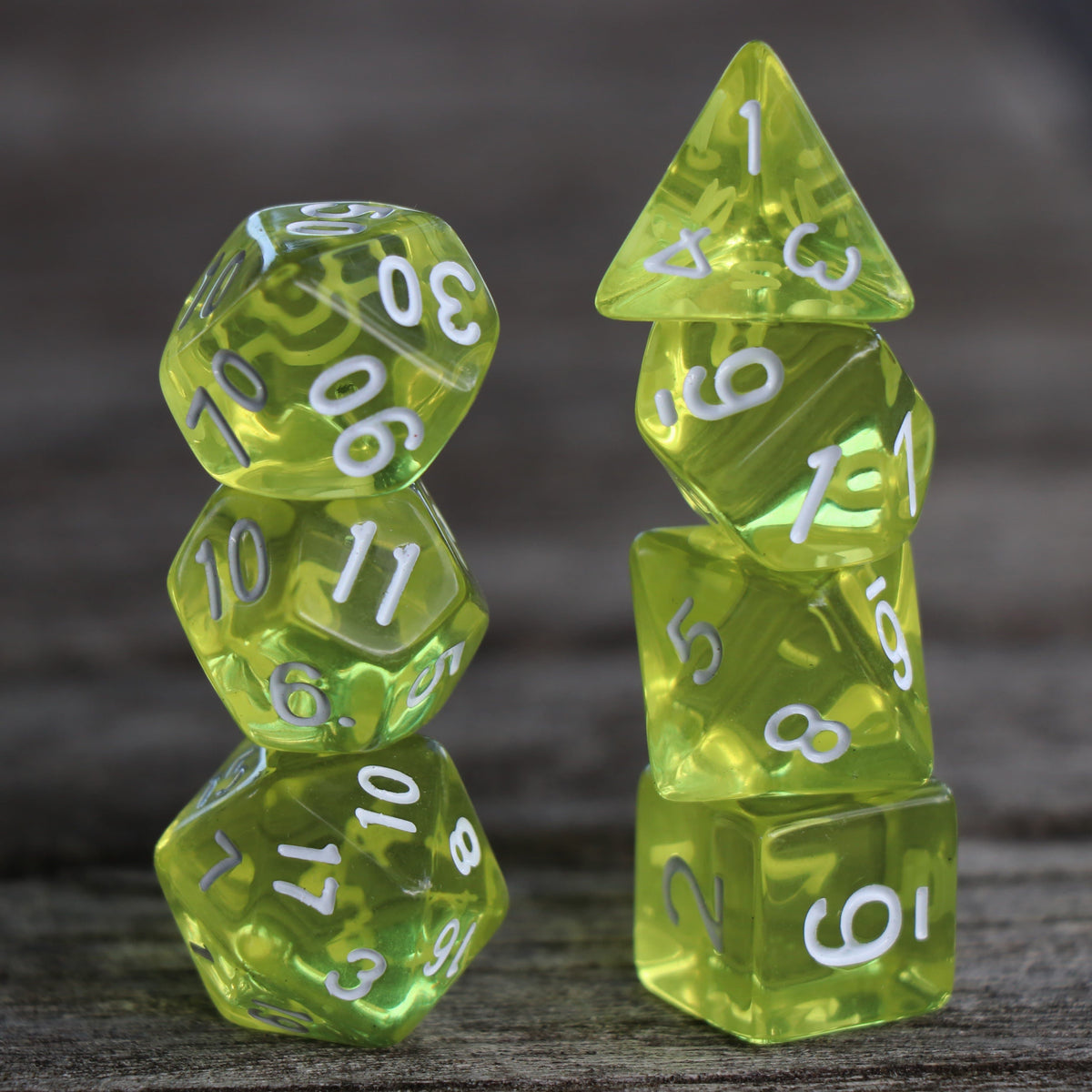 Polyhedral Dice Set | Acrylic | Solar Gems | Set of 7 (D0004)