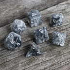 RPG Dice - "Snowy Crystal" - Set of 7