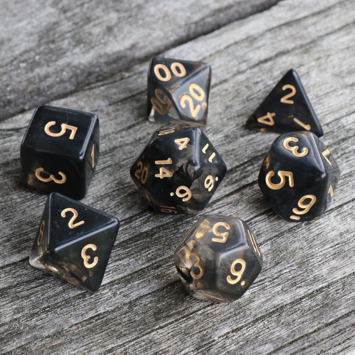 RPG Dice - "Dark Cloud" - Set of 7