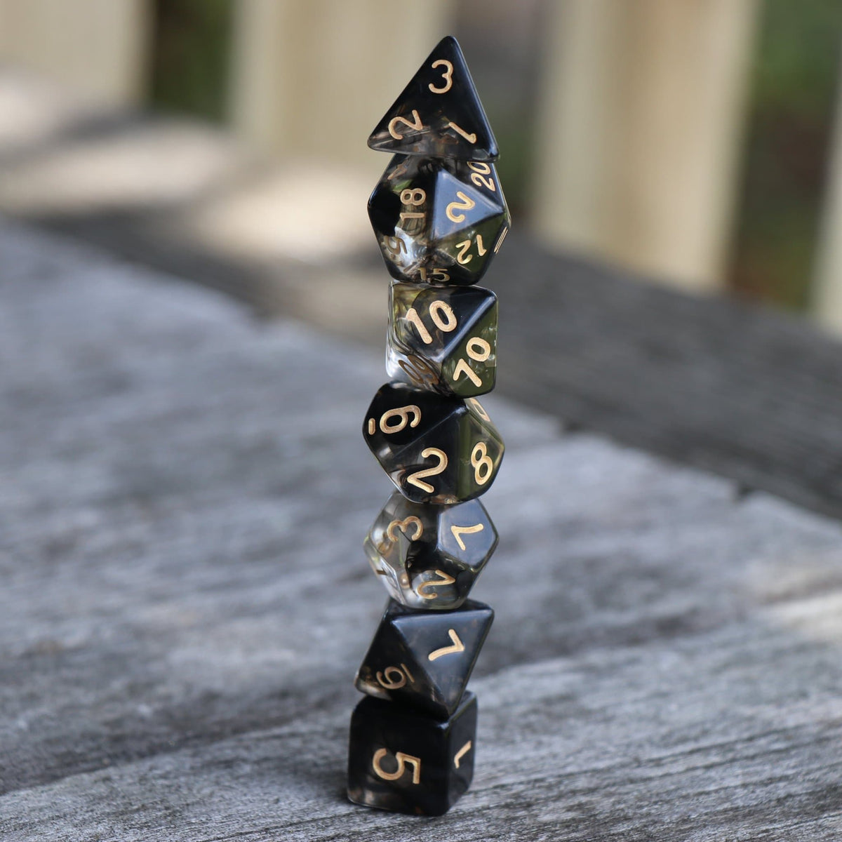 RPG Dice - "Dark Cloud" - Set of 7