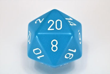 Chessex | d20 Large 34mm | Opaque | Light Blue/white